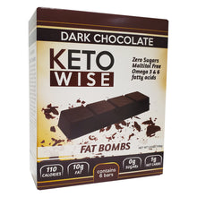 Load image into Gallery viewer, Keto Wise Fat Bomb Dark Chocolate Bar
